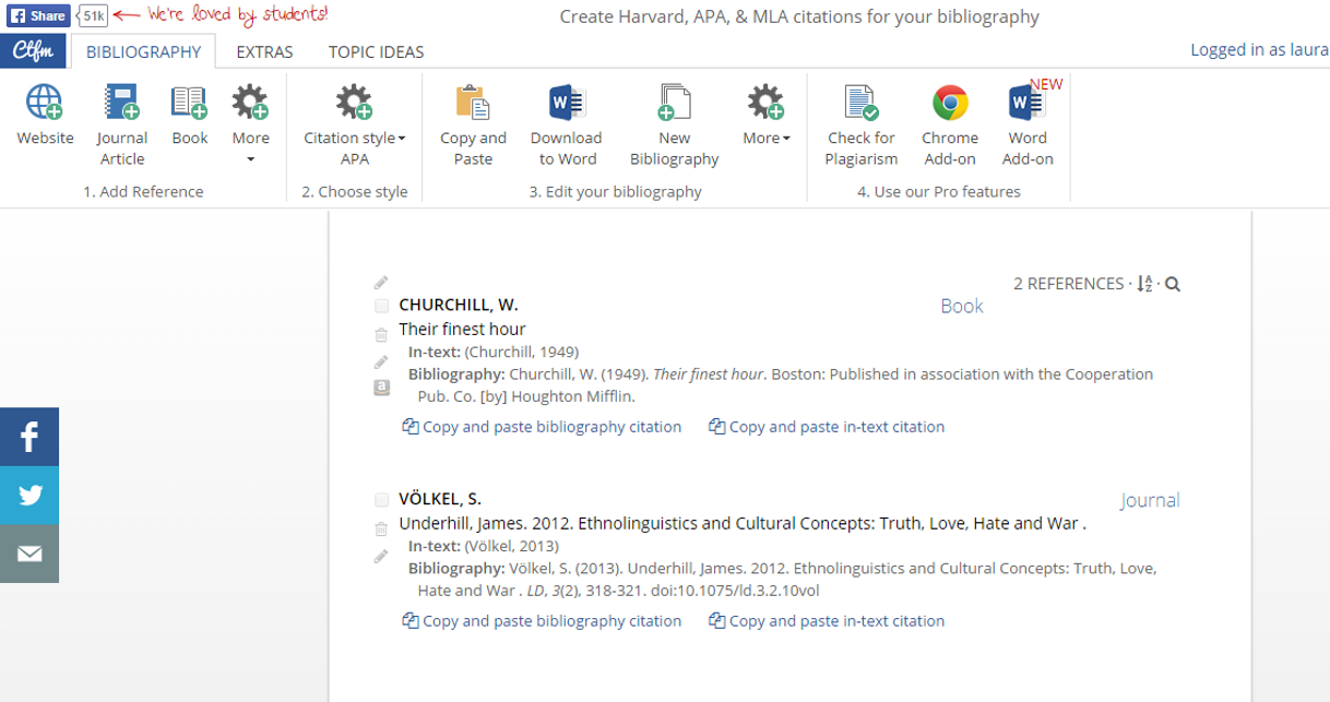 Cite This For Me: Harvard, APA, MLA Reference Generator
