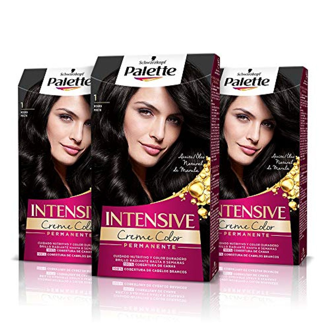 Producto Palette Intense Cream Coloration Intensive Coloración del Cabello 1 Negro