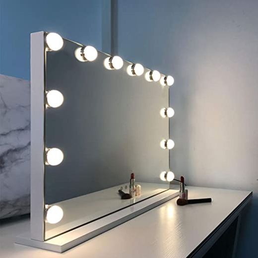 Waneway Espejo Maquillaje Iluminado con 12 X 3W Bombillas LED Ajustable Y