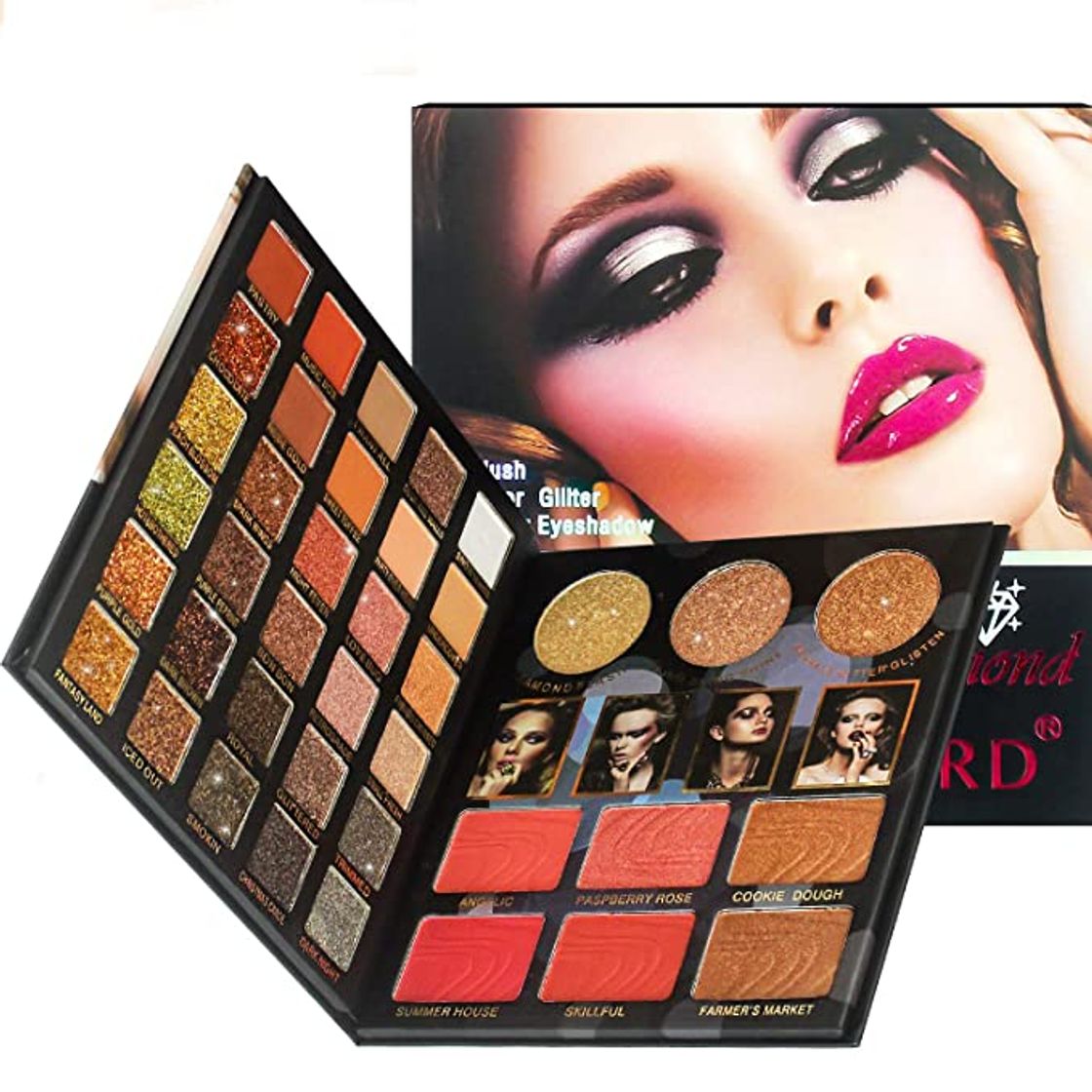 Social Paleta de sombras de ojos de maquillaje de estilo vintage de 16 colores para mujeres Maquillaje diario Perfecto regalo de San Valentín 1 piezas