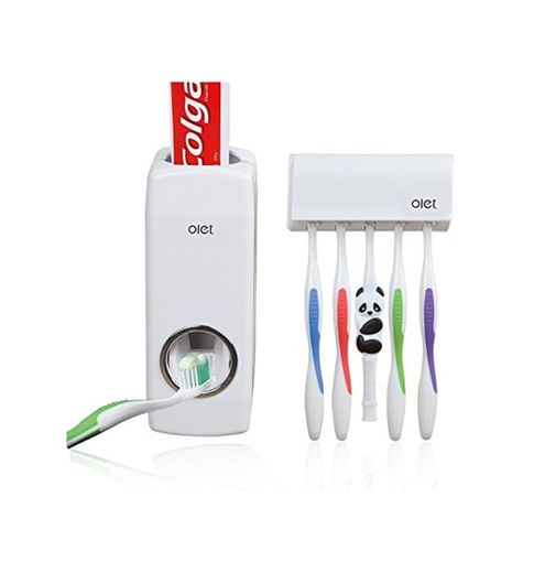 Towomo Olet Dispensador automático de pasta de dientes, y soporte para juego