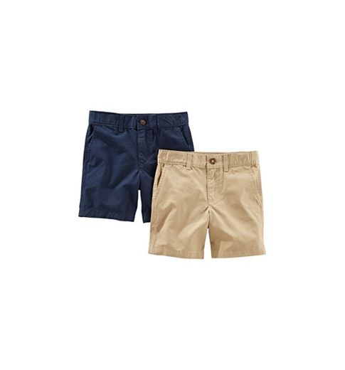 Simple Joys by Carter's pantalones cortos de frente plano para niños pequeños