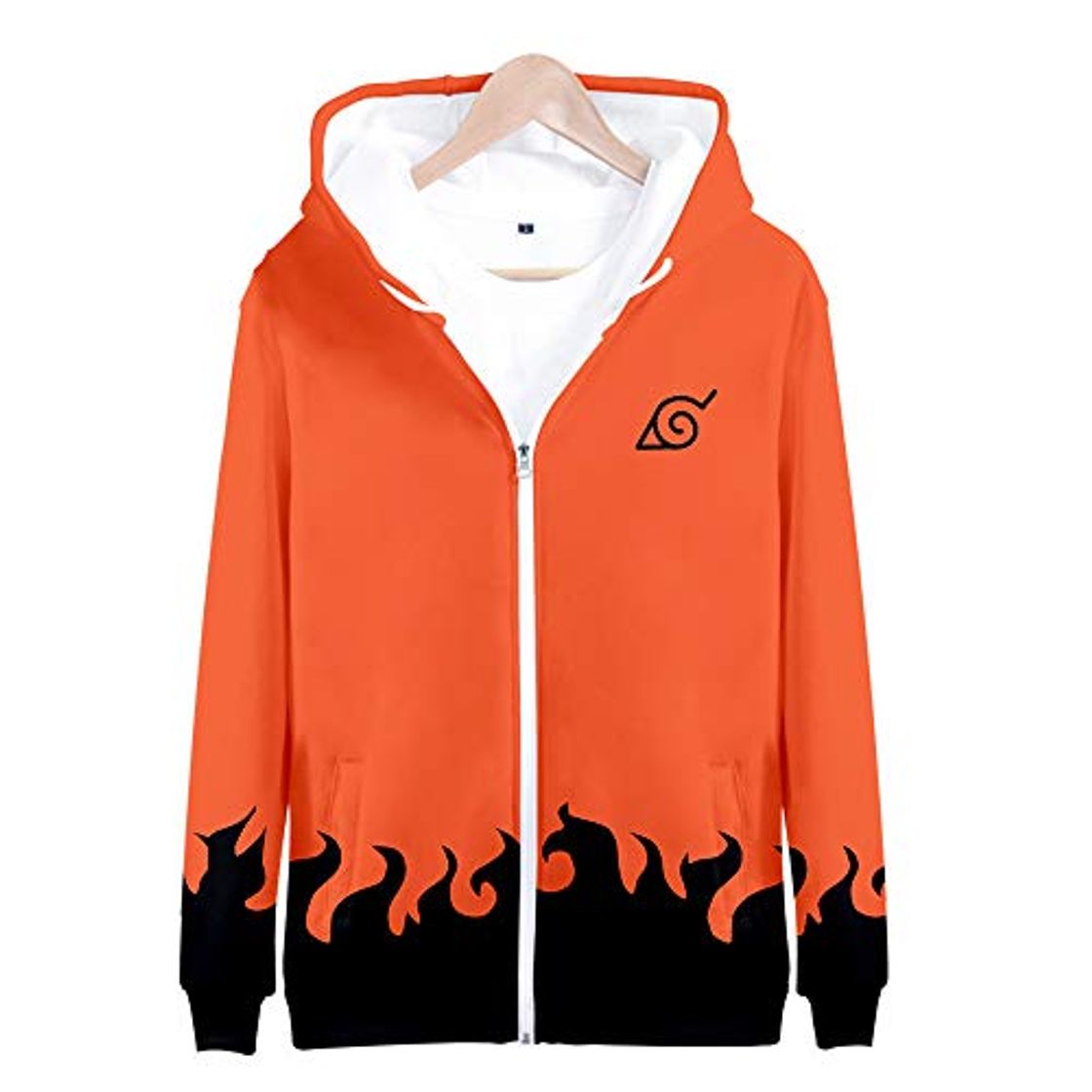 Social Nicoole Cremallera Anime Uzumaki Narut Sudaderas con Estampado 3D Hombres Mujeres Sudaderas