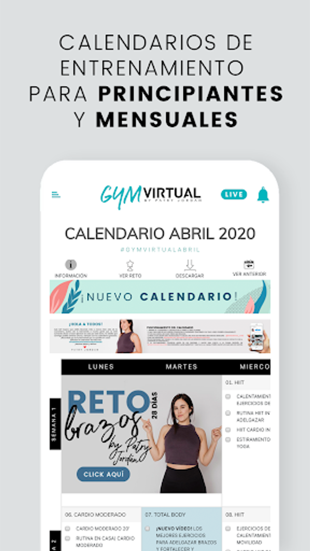 calendarios 4 - GYM VIRTUAL