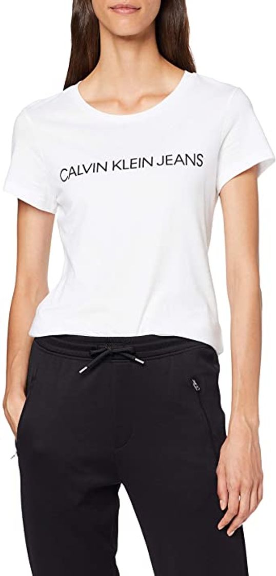 Producto Calvin Klein Jeans Damen T-Shirt SHRUNKEN TEE, Camiseta Para Mujer, Blanco