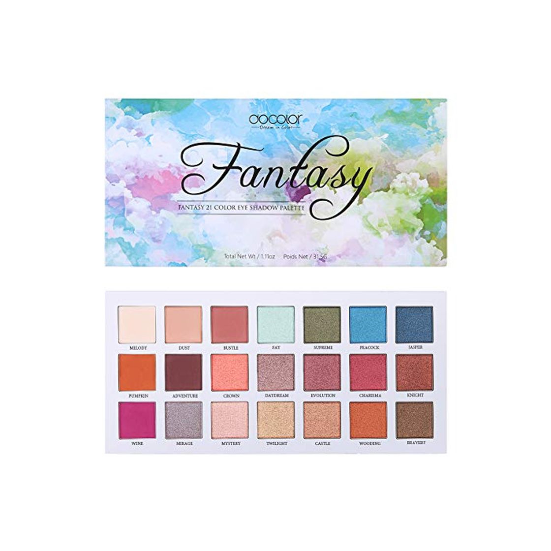 Productos Paleta de sombras de ojos, Docolor Matte Eyeshadow Palette & Glitter Eyeshadow