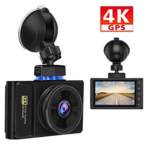 AWESAFE 4K GPS Cámara de Coche Dashcam con Full HD 170 Ángulo