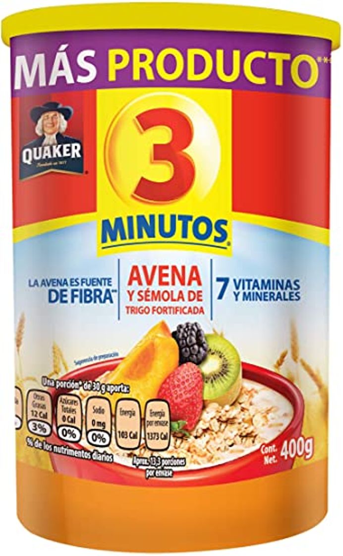 Moda Avena Quaker 3 Minutos 