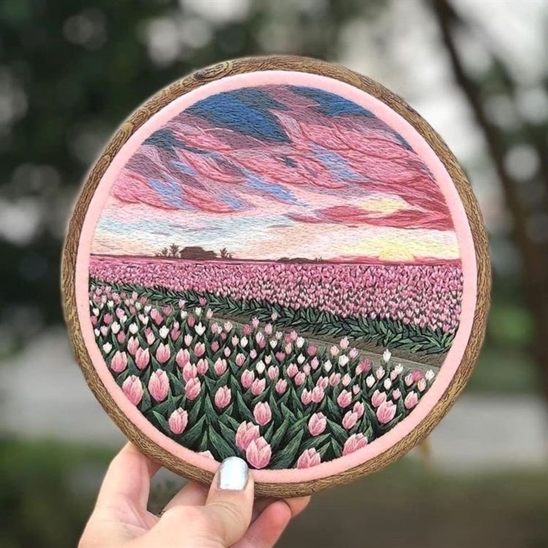 Social Campo de Tulipanes bordados🌷