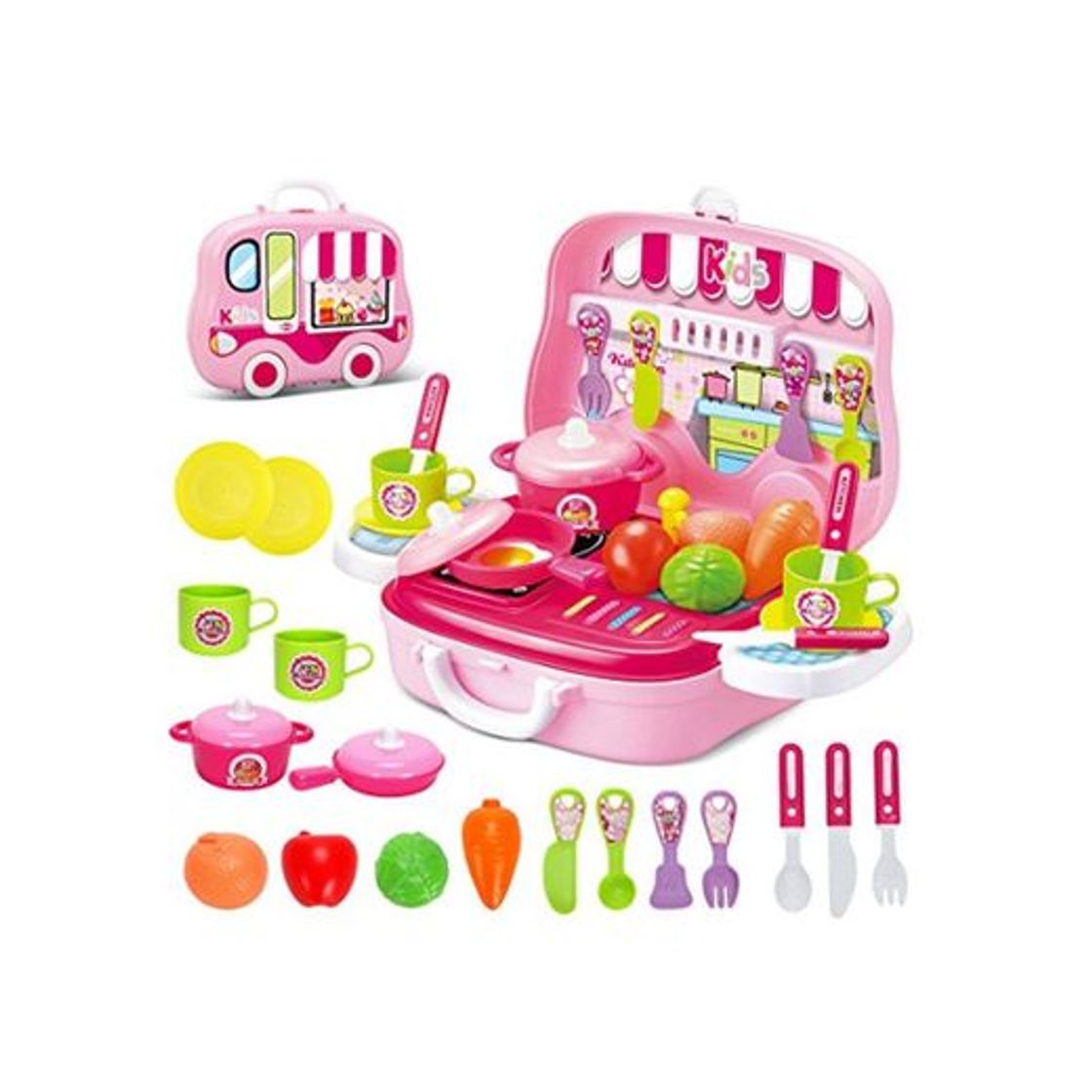 Product Dreamon Set Utensilios de Mini Cocina de Juguete Incluye Múltiples Accesorios para