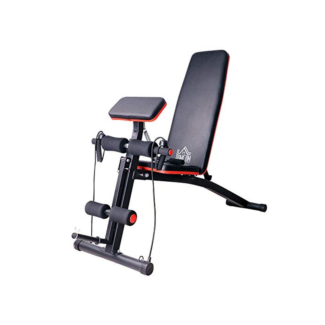 Producto HOMCOM Banco de Mancuerna Plegable Inclinable Banco de Pesas Musculación Multifuncional para Entrenamiento Completo Máquina de Fitness Gimnasio Hogar