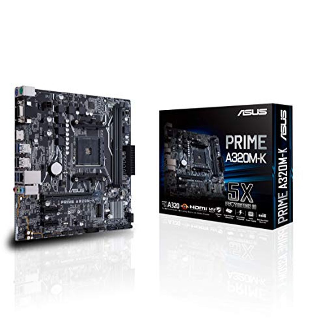 Electrónica Asus AMD AM4 A320 mATX - Placa con iluminación LED