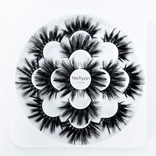 Neflyon Premium Quality 25mm Lashes 3 Different Styles 100% Handmade Long and