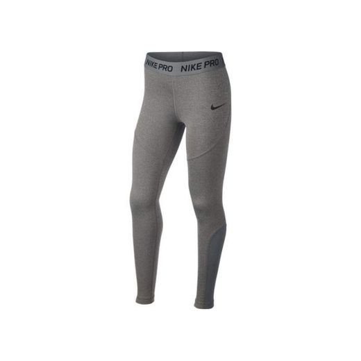 NIKE G NP Tght Pantalones de Deporte, Niñas, Carbon Heather/Cool Grey/Cool Grey/