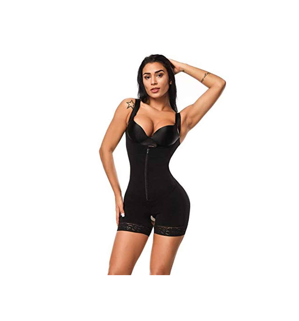 Moda Sweetlover Faja Reductora Body Reductor Shaper Lencería Moldeadora Busto Abierto Posparto Adelgazantes