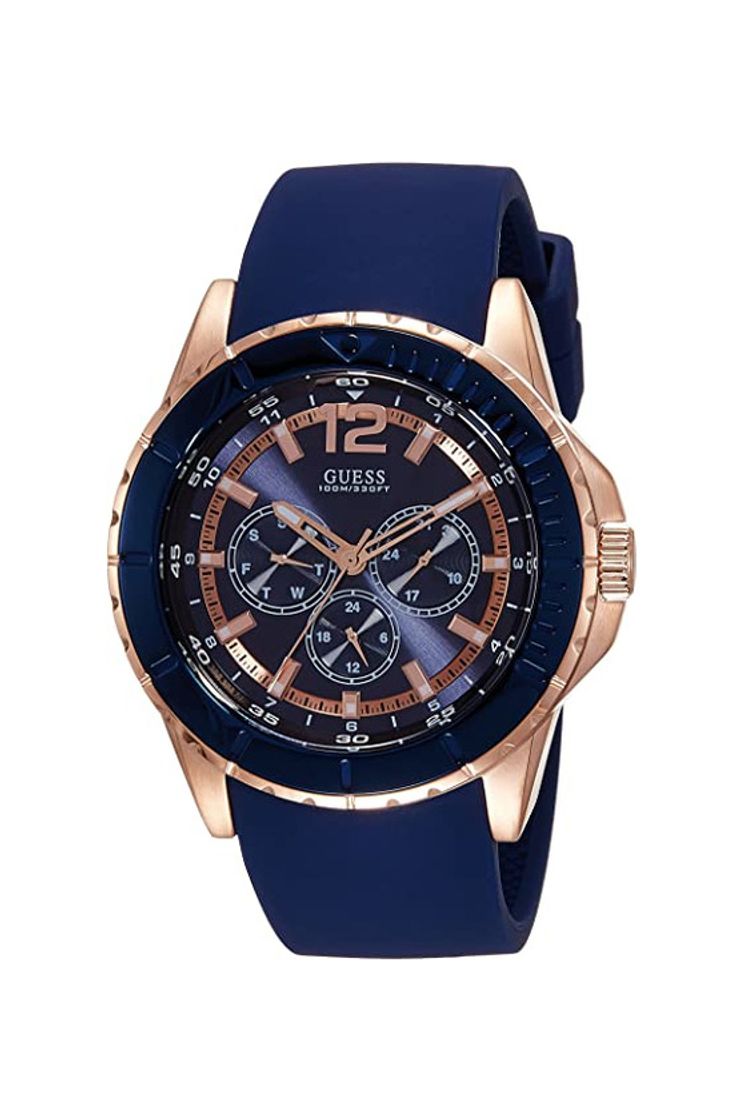 Moda Guess Reloj analogico para Hombre de Cuarzo con Correa en Piel W0673G1