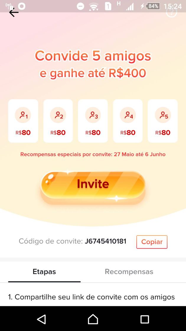 Fashion Ganhe com o tiktok vendo videos no celular!!! 