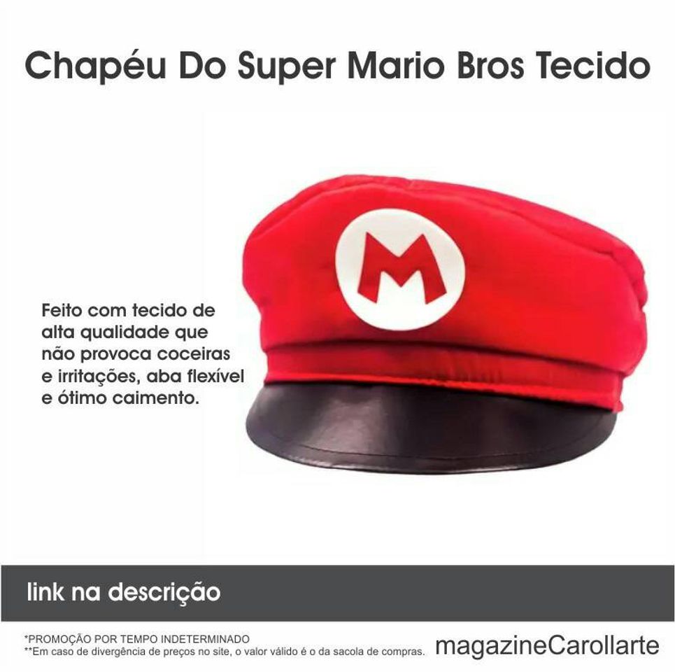 Fashion Chapeu do Super Mario Bros