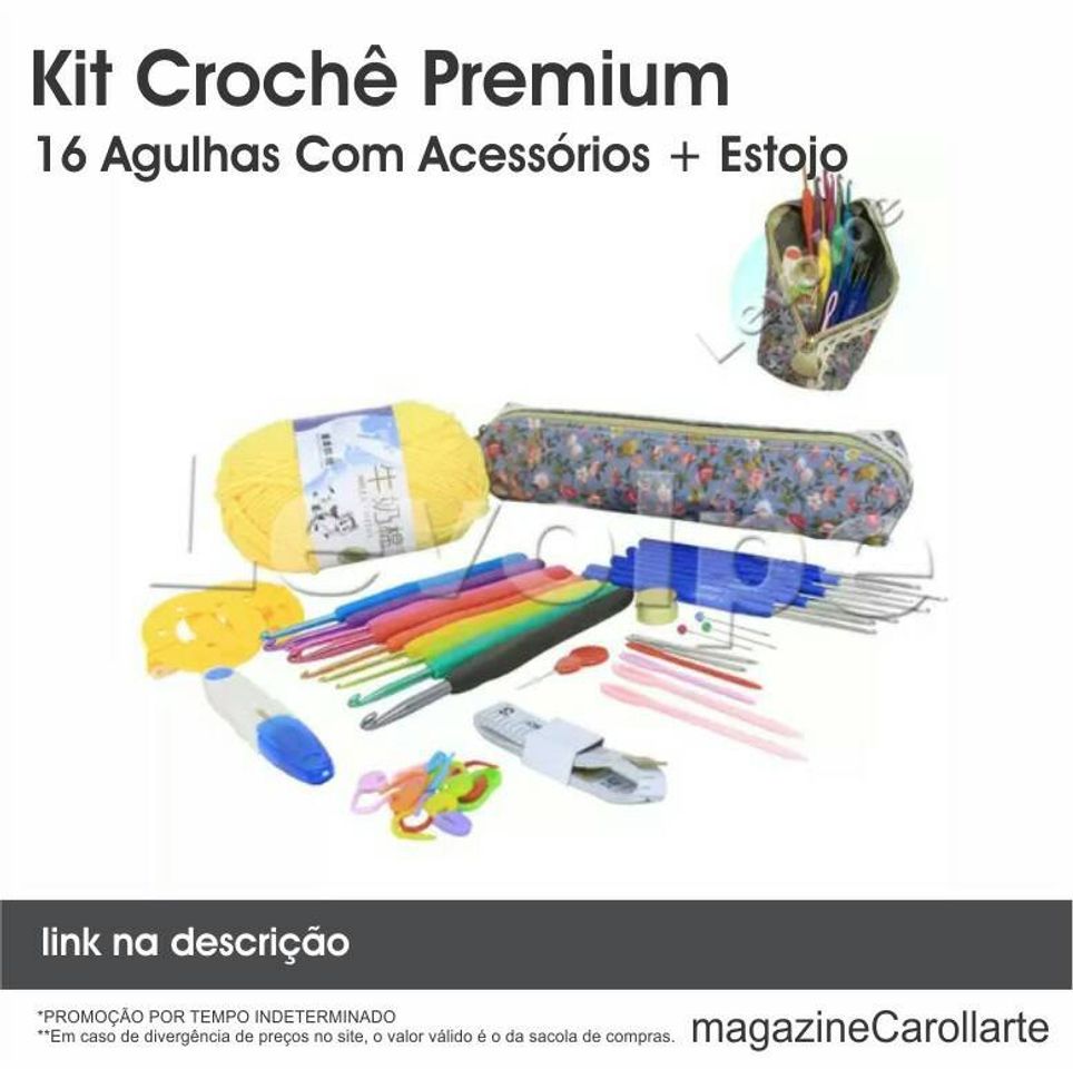 Fashion Otimo Kit para iniciantes em crochê!!!! 