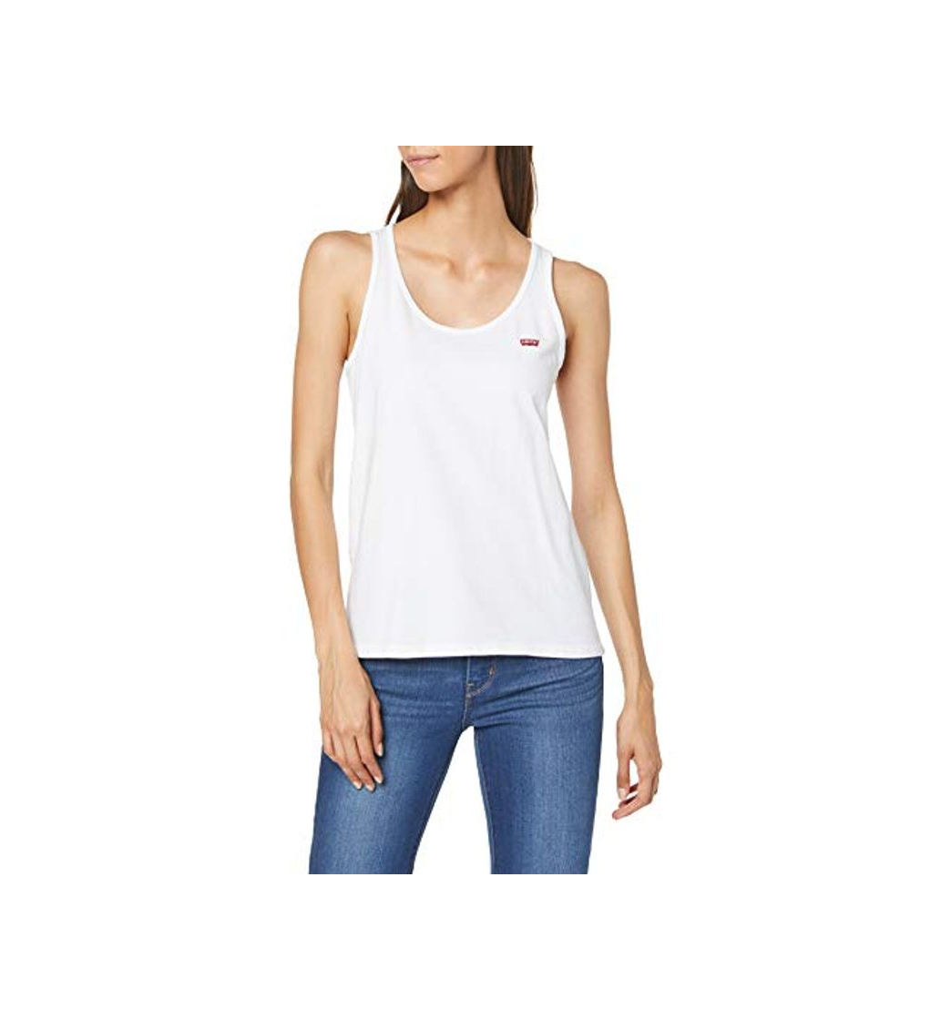 Moda Levi's Bobbi Tank Camiseta Deportiva de Tirantes, Blanco (White