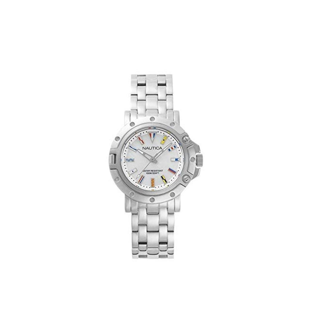 Fashion Nautica Reloj Analógico para Mujer de Cuarzo con Correa en Acero Inoxidable NAPPRH005