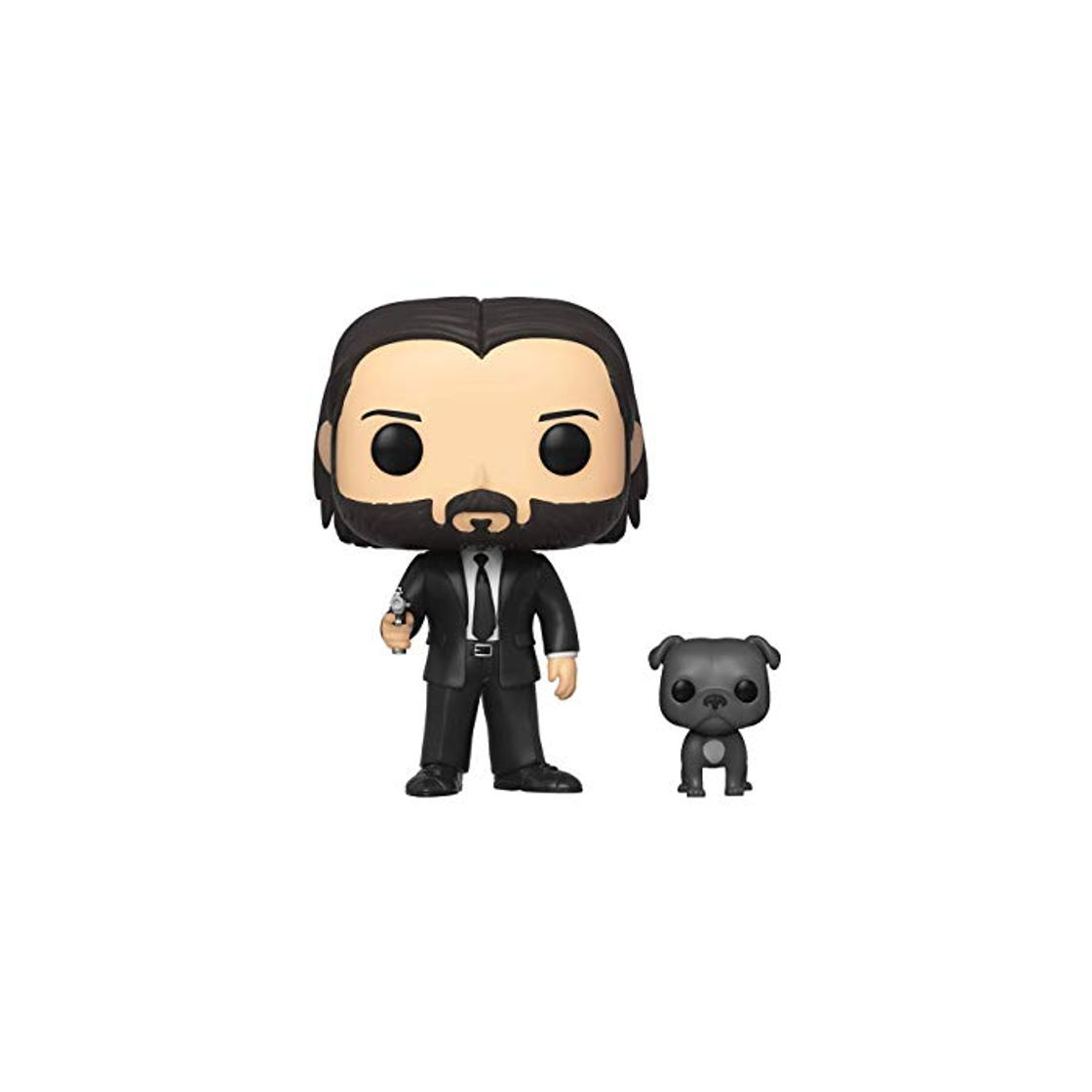 Social Funko- Pop Movies Wick-John in Black Suit w/Dog Figura Coleccionable, Multicolor, Talla