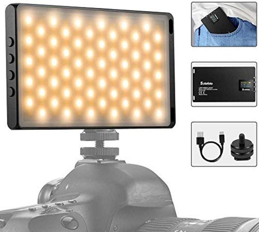 Portátil Led Luz de Vídeo USB Charge Cámaras Luz Fotografia Bombilla Led