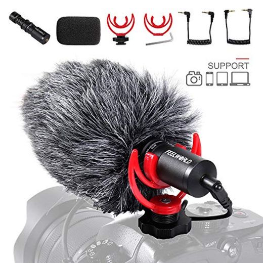 FEELWORLD Cámaras Micrófono Video Shotgun Microphone Compatible para Sony