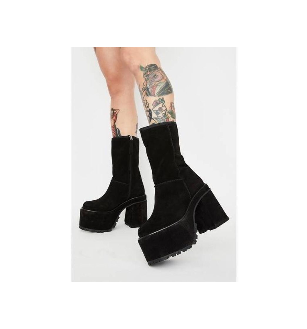 Producto Current Mood Chunky Platform Lace Up Ankle Boots Tonal Black