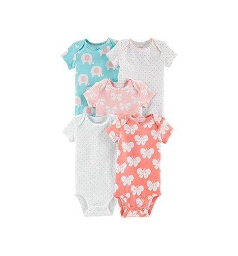 Carter's Baby Girls' 5-Pack Short-Sleeve Original Bodysuits