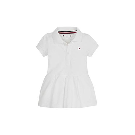 Tommy Hilfiger Baby Girl Polo Dress S/s Blusa, Blanco