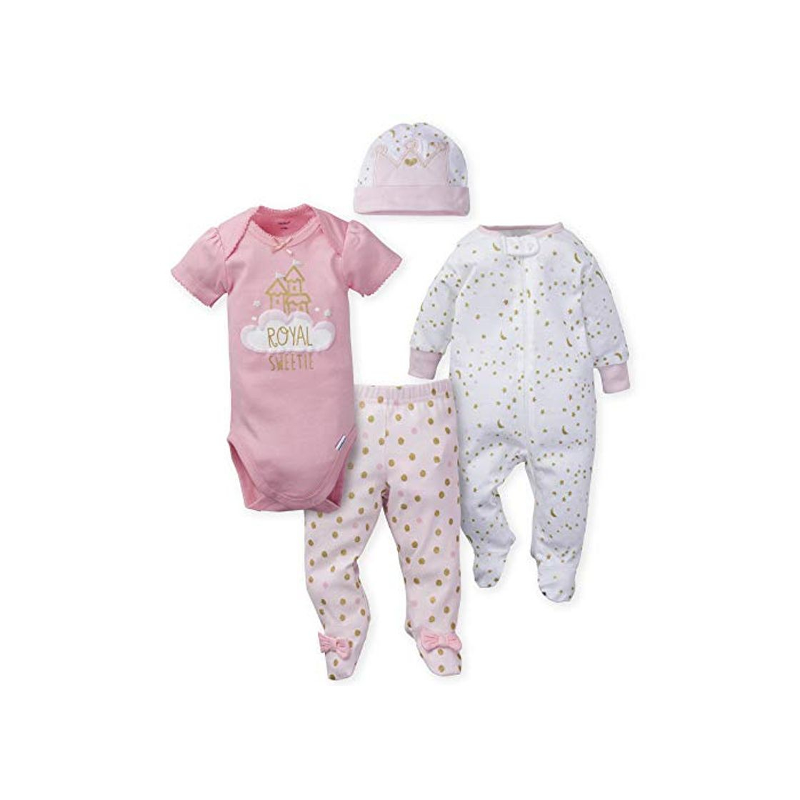 Social Gerber Baby Girls' 4-Piece Sleep 'N Play