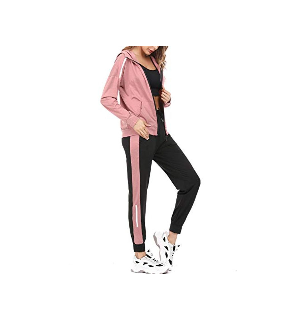 Fashion Aibrou Chándal de Mujer Sudadera con Cremallera y pantalón Ropa Deportiva de