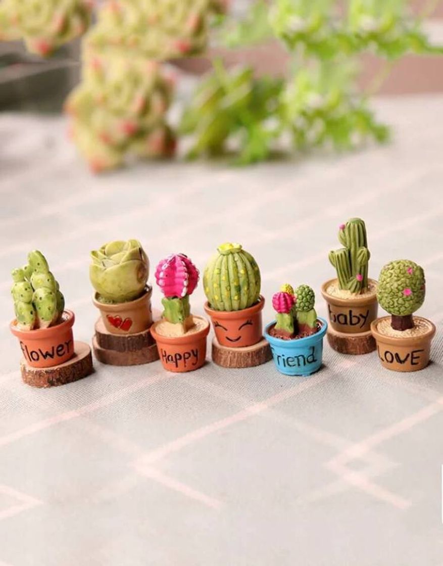 Product 7 piezas de decoración mini en forma de cactus