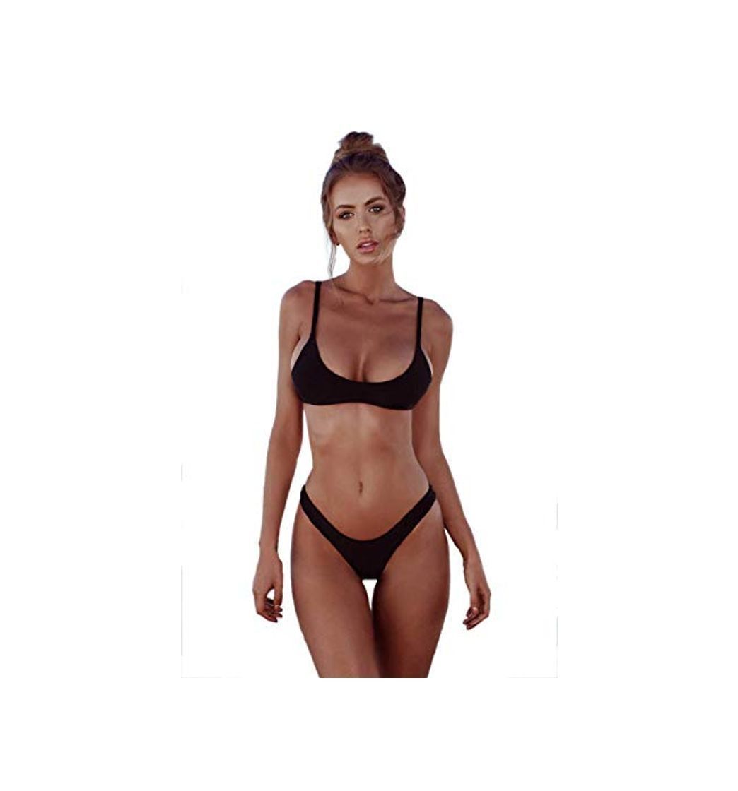 Fashion heekpek Bikinis Mujer 2019 Brasileños Bañador Ropa de Baño Push Up Dos Piezas con Relleno Traje de Baño de Tubo Color Liso