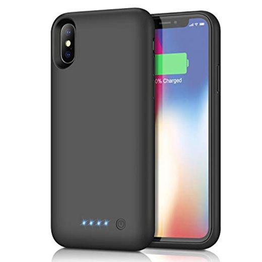 Kilponen Funda Batería para iPhone X/XS/10, [6500mAh] Funda Cargador Portatil Batería Externa