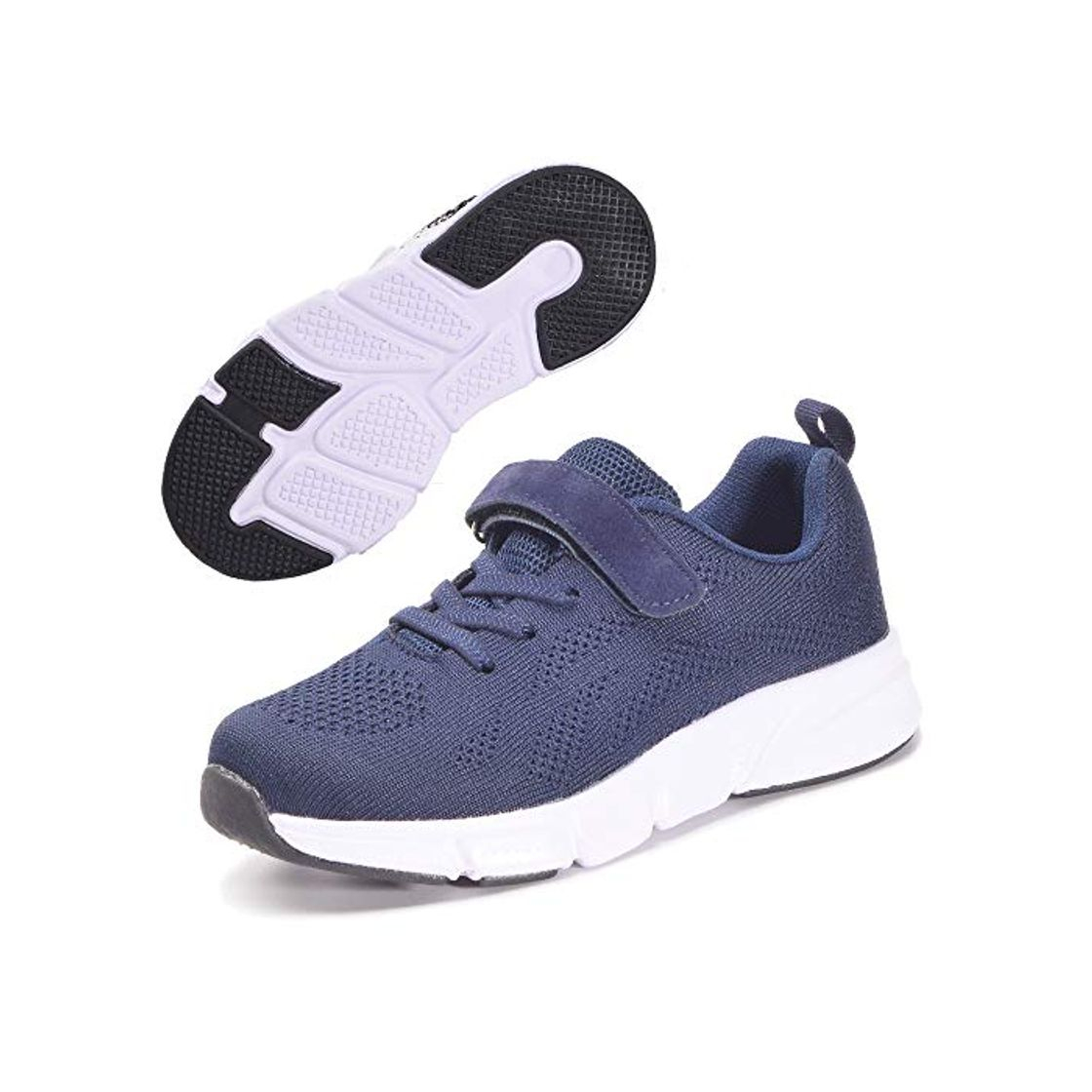 Social Zapatillas Deportivas para Niños Ligeras Zapatillas de Correr Niñas Calzado de Deporte Zapatillas de Running Sneakers Azul Oscuro 29