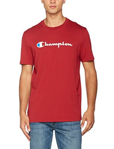 Champion Classic Logo para Hombre Camiseta, Rojo