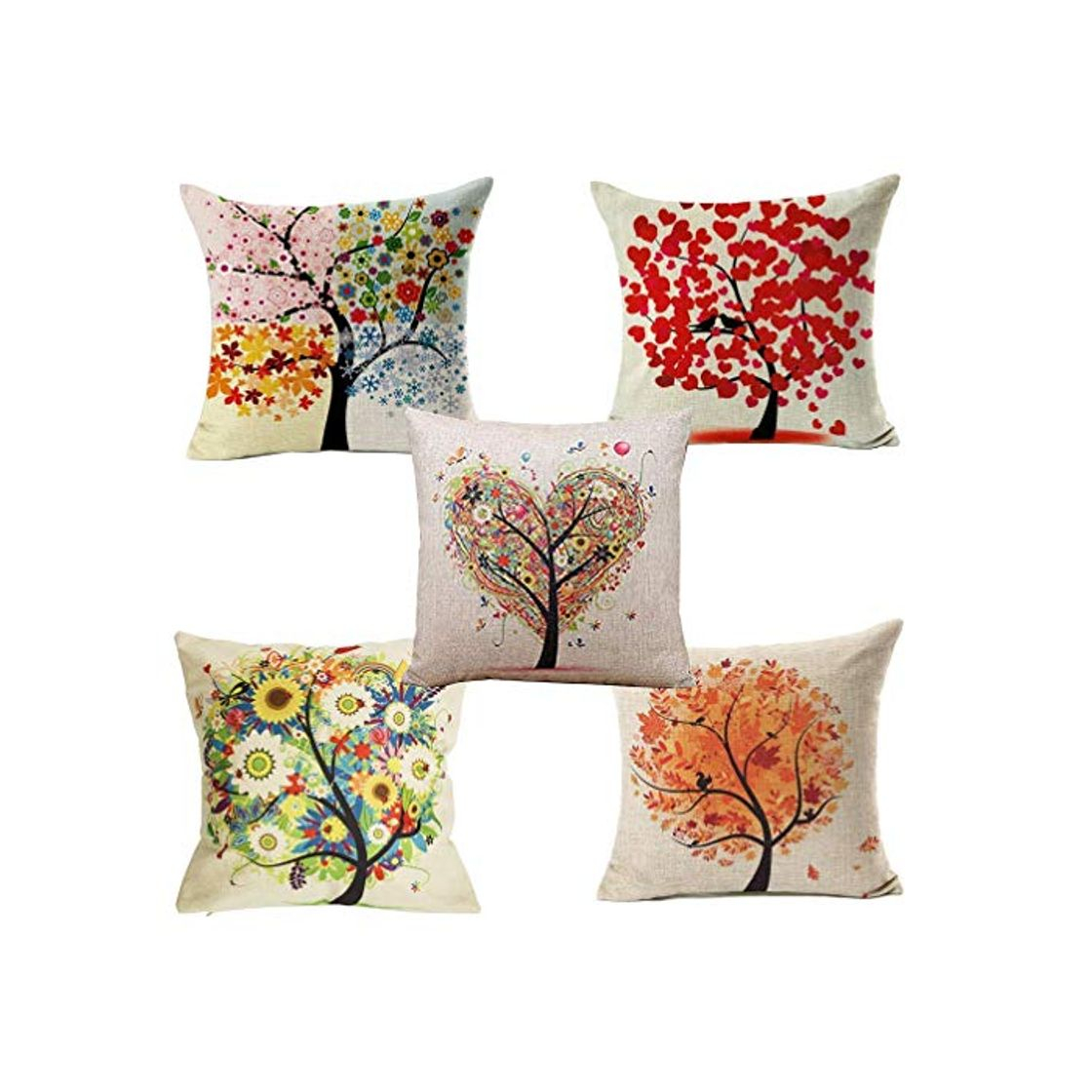 Producto Yangbaga Colorido Otoño（5pc） Flor Árbol Algodón de Lino