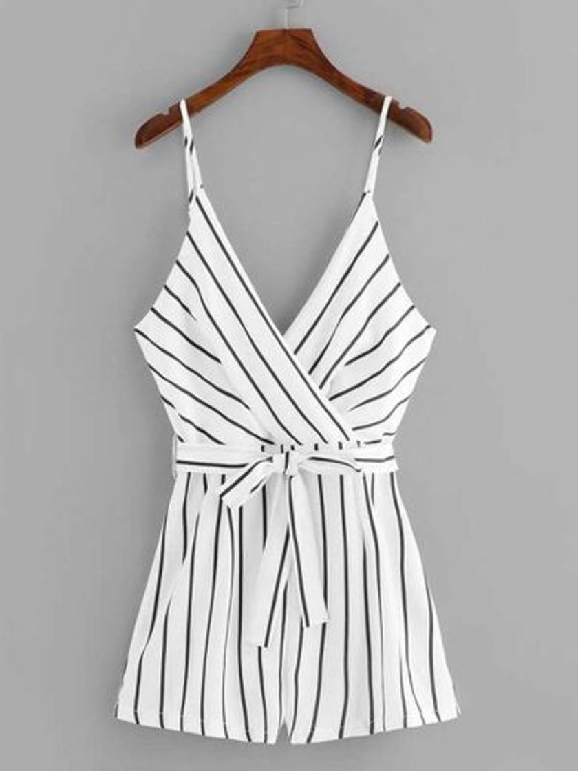 Fashion DOGZI Monos Mujeres Sin Mangas Strappy Playsuits Cortos Rayas Cami Jumpsuit de