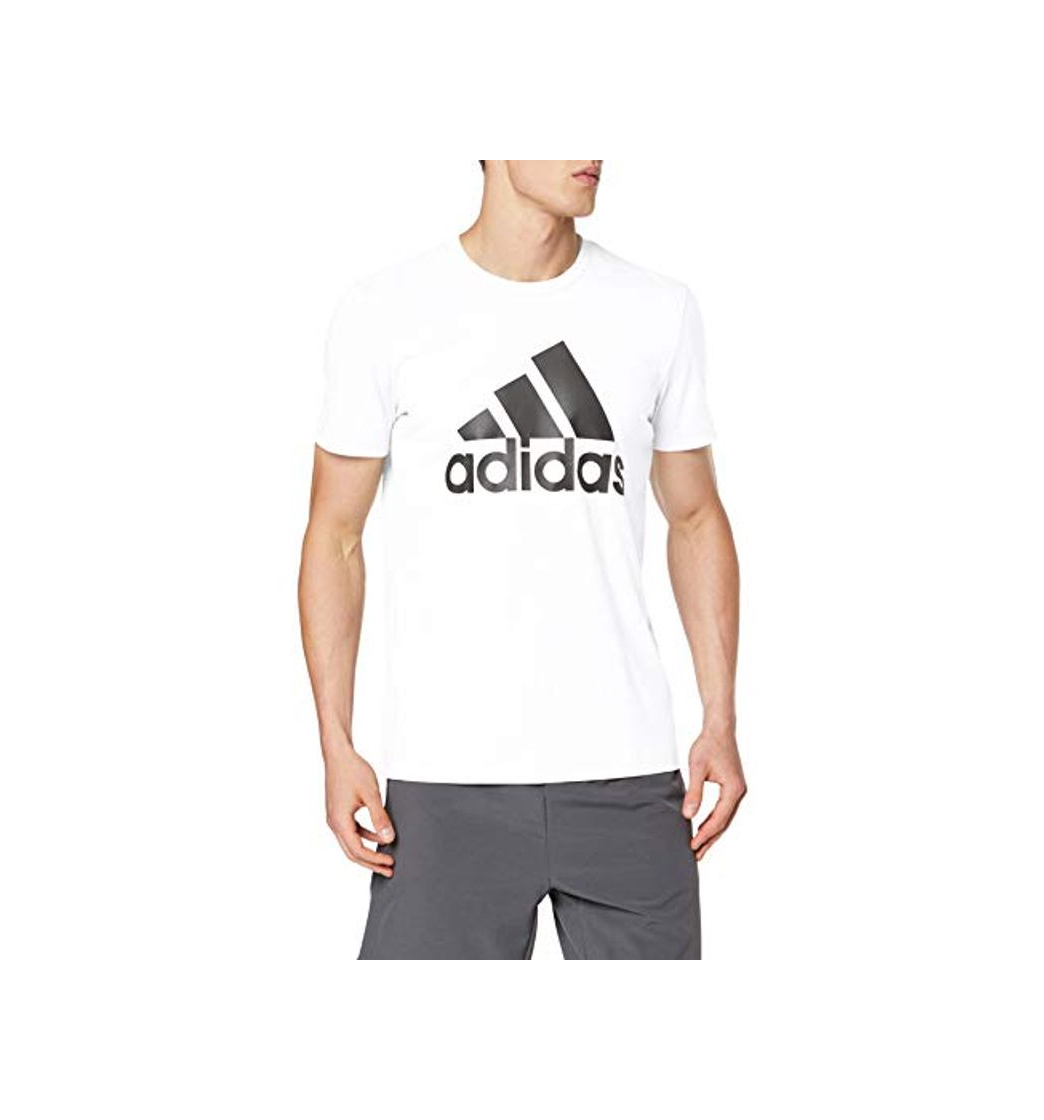 Moda adidas Most Haves Badge of Sports TS M Camiseta, Hombre, Blanco