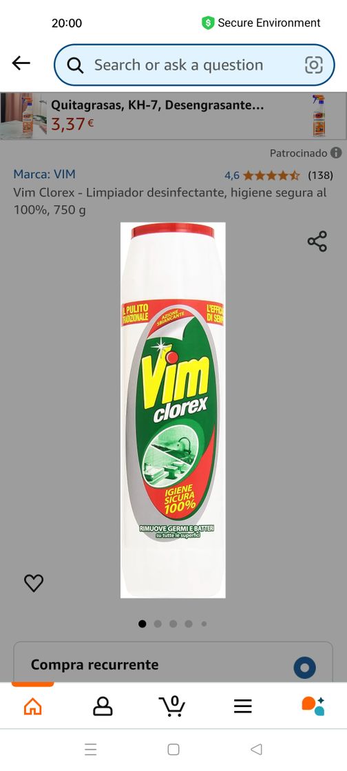 Beauty Vim para limpiar base de sartenes marrones de grasa 