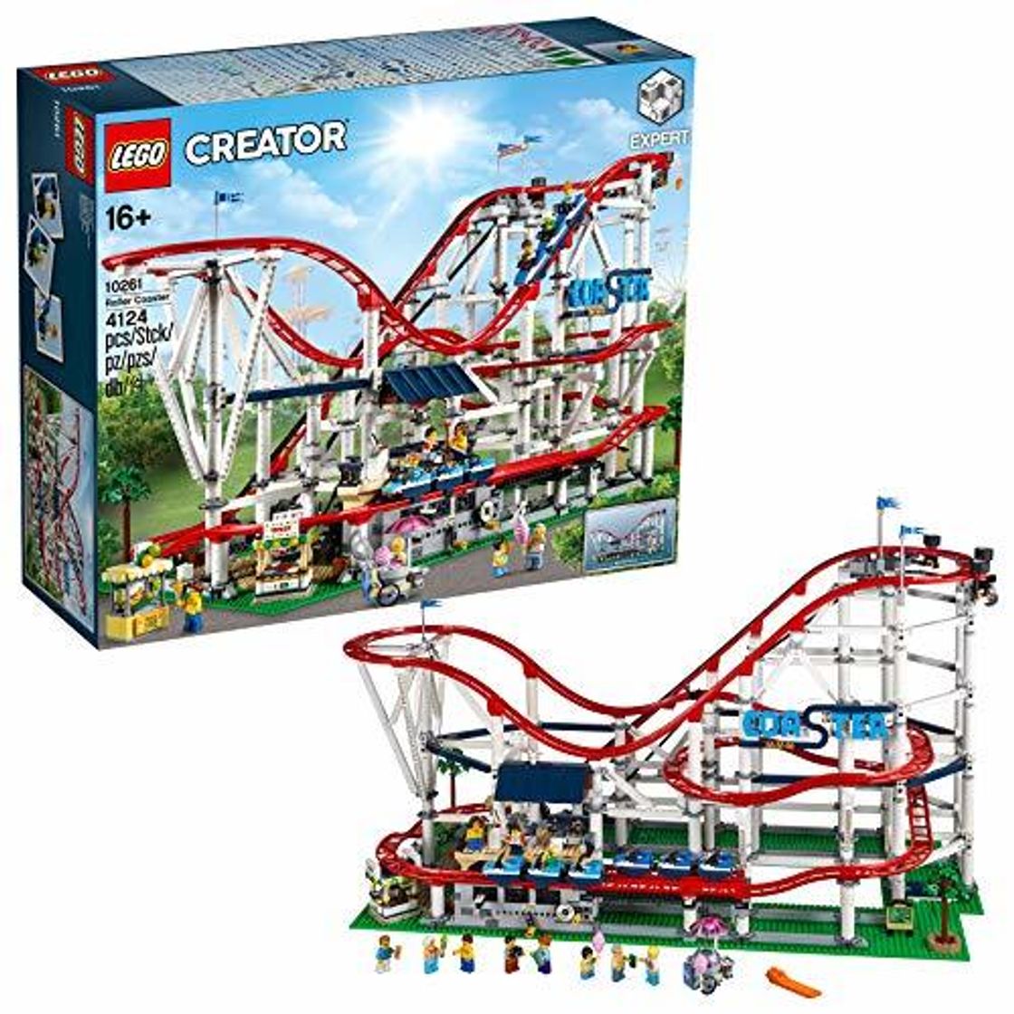 Producto LEGO Creator Expert-Montaña rusa, juguete de construcción de atracción de feria con