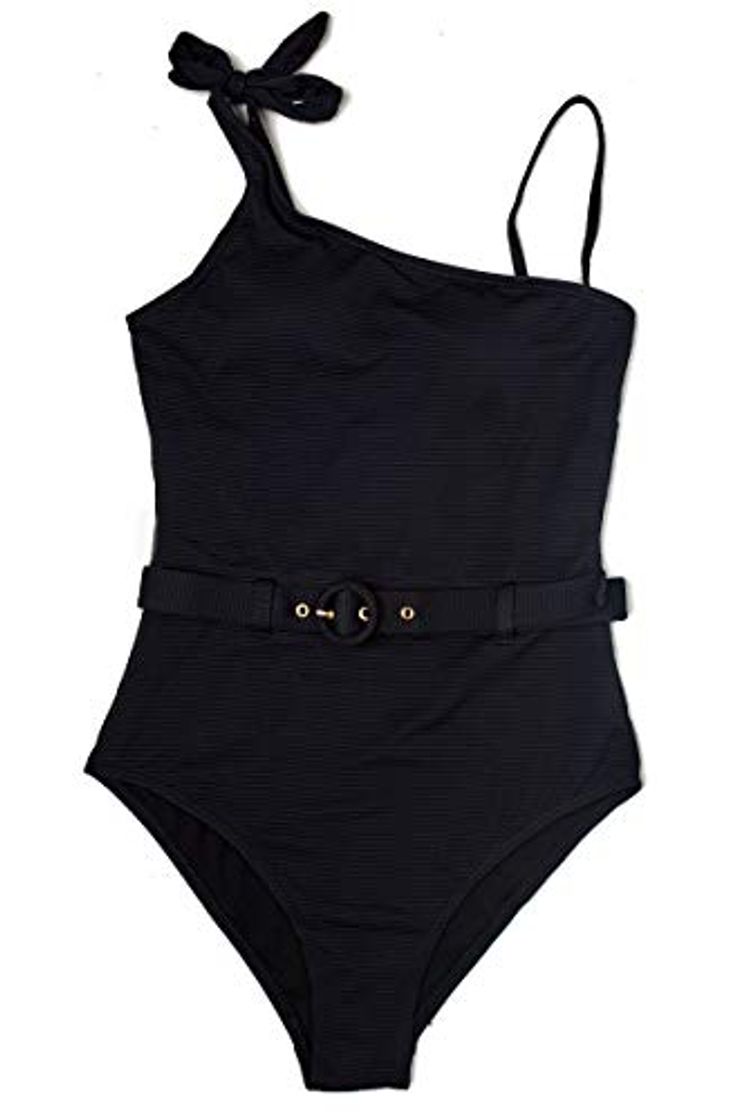 Social Marine- Traje de baño de una Pieza con Detalle de cinturón