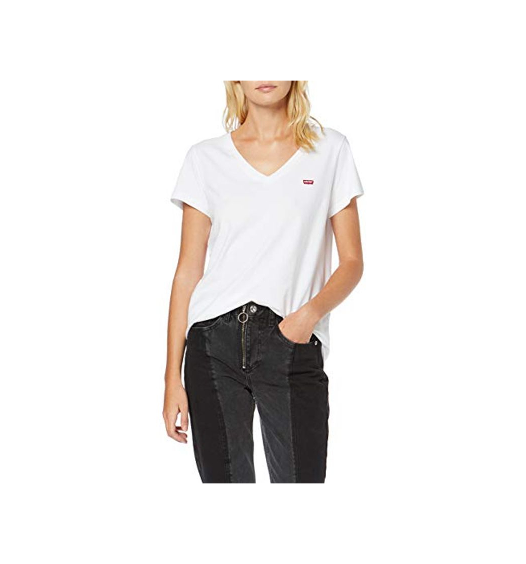 Social Levi's Vneck Camiseta, Blanco (White