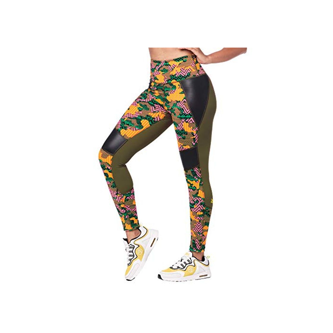 Fashion Zumba Leggings de Fitness Cintura Alta Entrenamiento Baile Compresión Pantalones Mujer