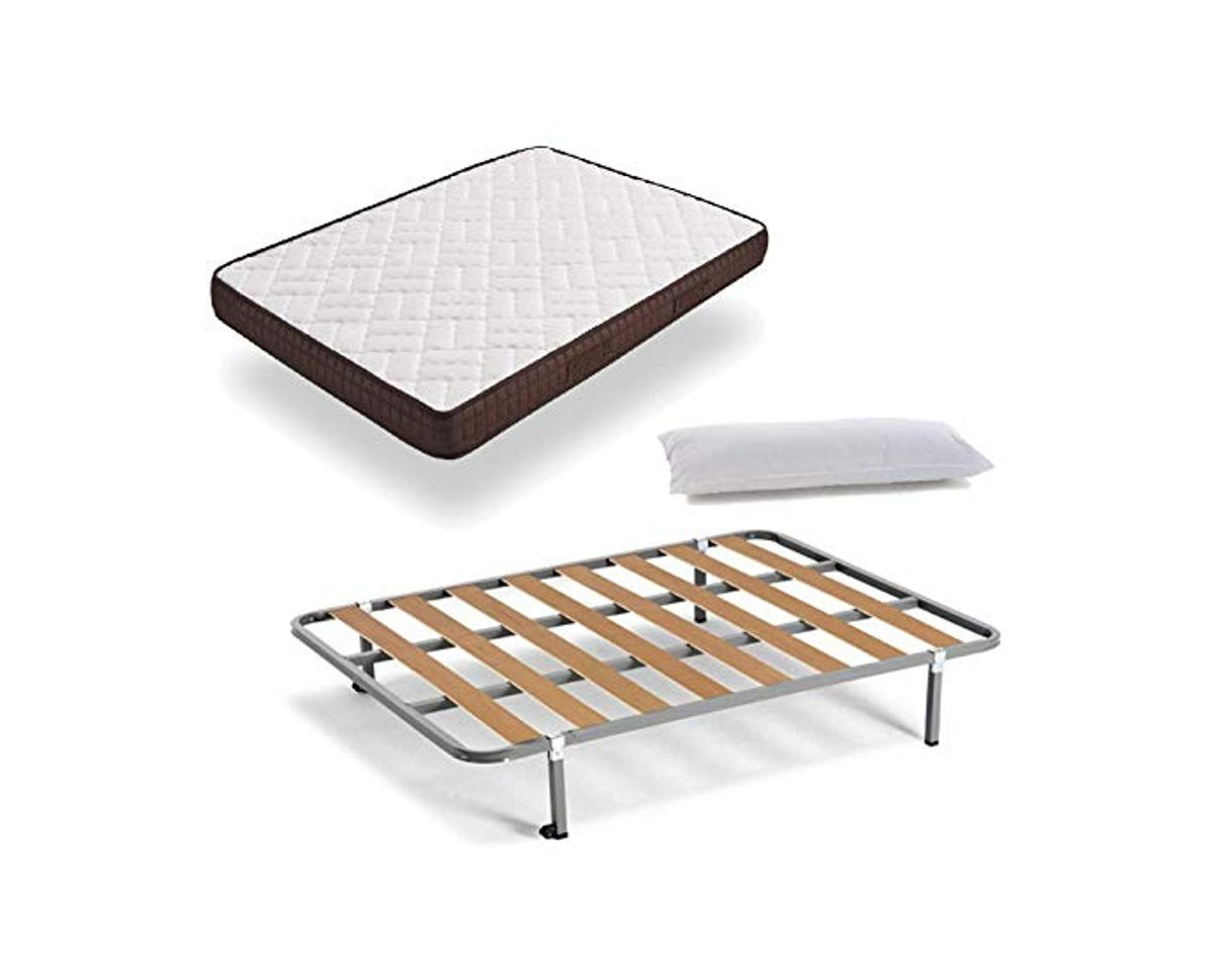 Social Hogar24 Es Cama Completa-Colchón Viscobrown Reversible