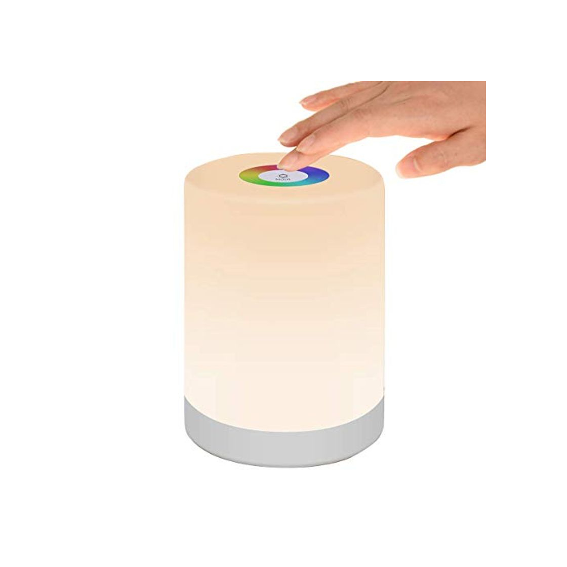 Social Luz de Nocturna LED, Lámpara de Mesita de Noche Inteligente, Control Tactil,