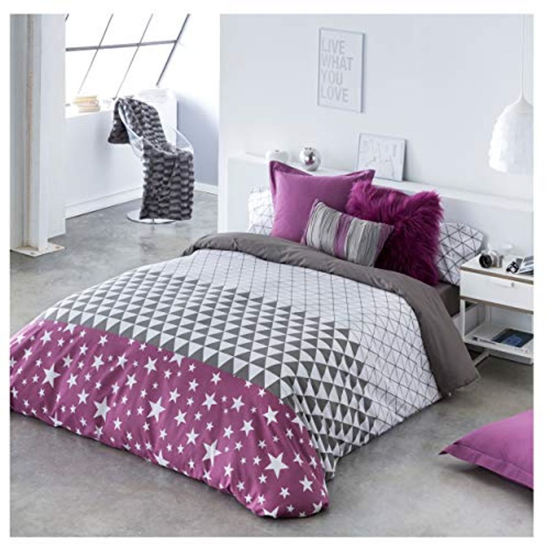 Social COTTON ARTean Funda Nordica Triangle Cama de 90