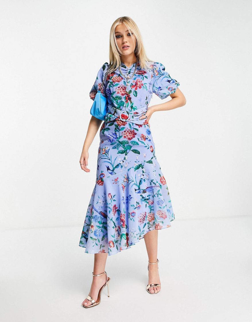 Social Vestido asimétrico floral